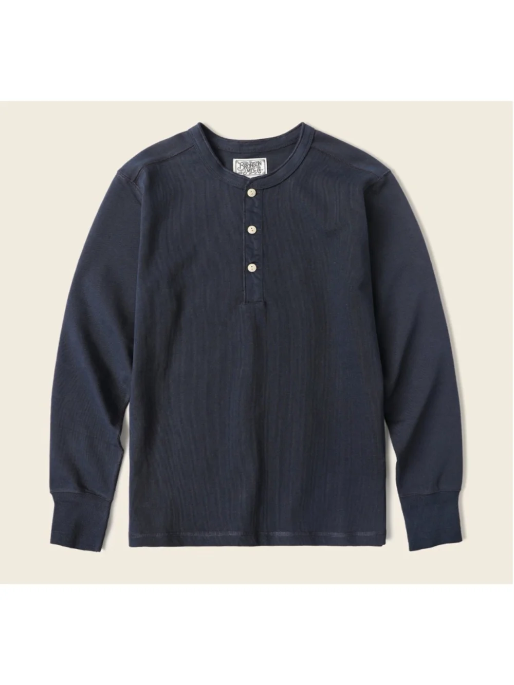 Vintage Long Sleeve Henley Shirt Navy Bronson Navy Size XL 🇺🇸ship.